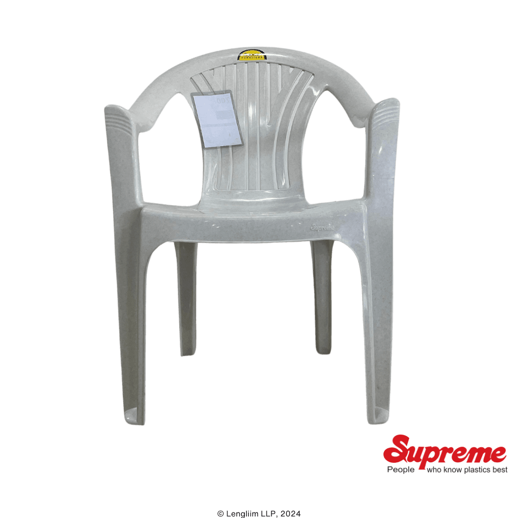 Supreme Furniture Force Plastic Chair (Marble Grey)