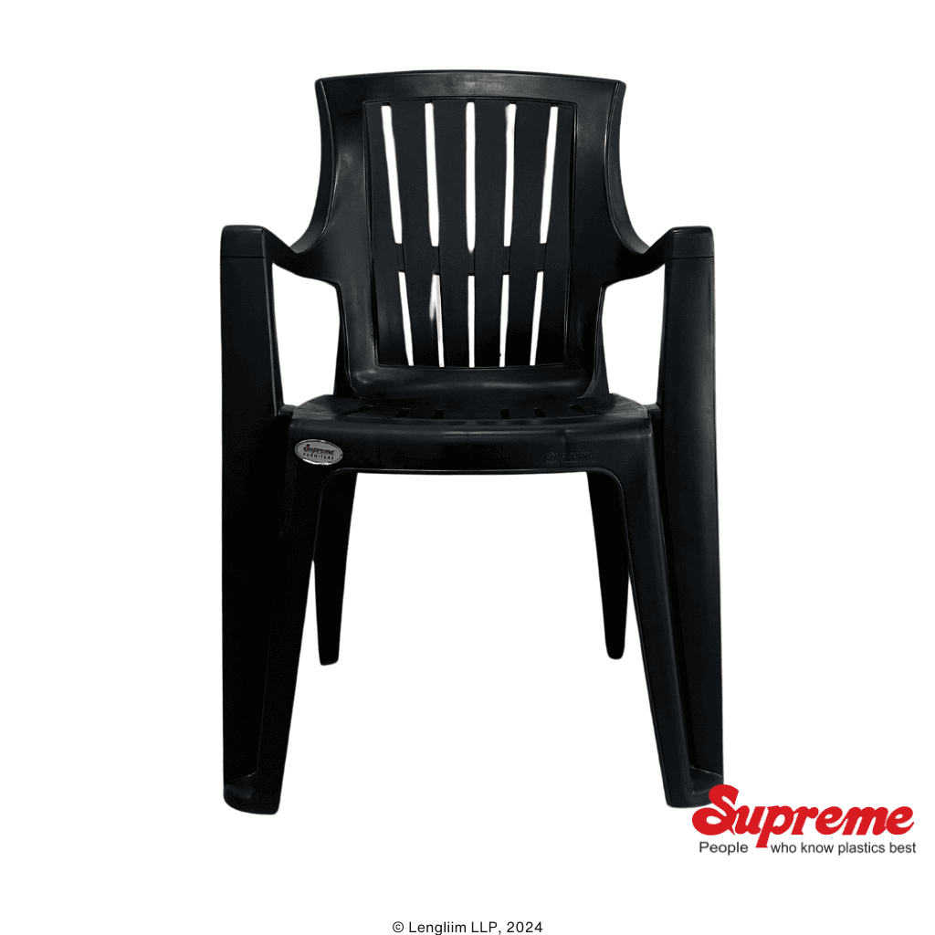 Supreme Furniture Turbo Plastic Chair (Black)